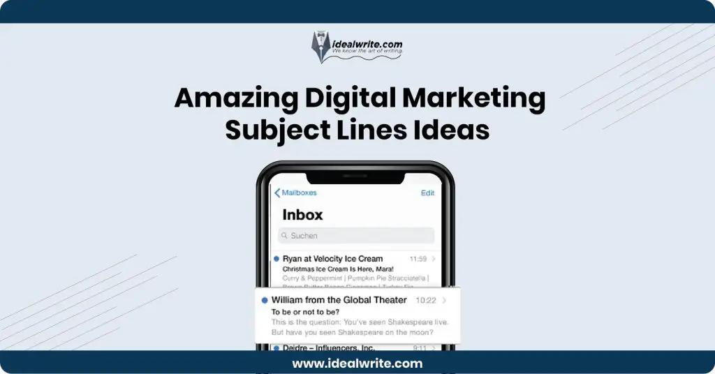 Digital Marketing Email Subject Lines