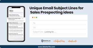 Email Subject Lines for Sales Prospecting