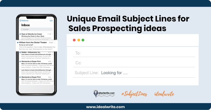 Email Subject Lines for Sales Prospecting