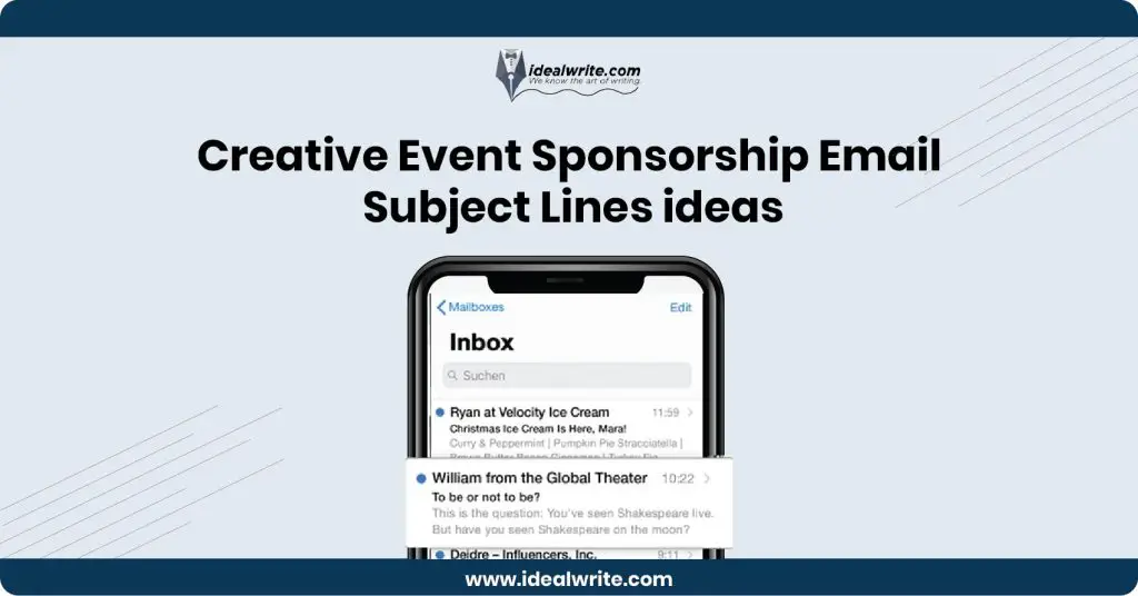 Event Sponsorship Email Subject Lines Titles
