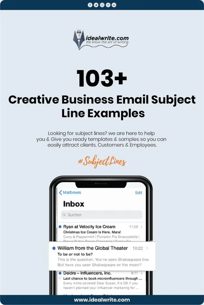 Examples of Good Subject Lines for Business Emails