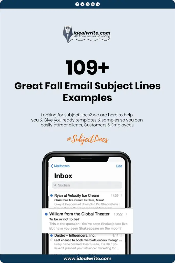 Fall Email Headlines
