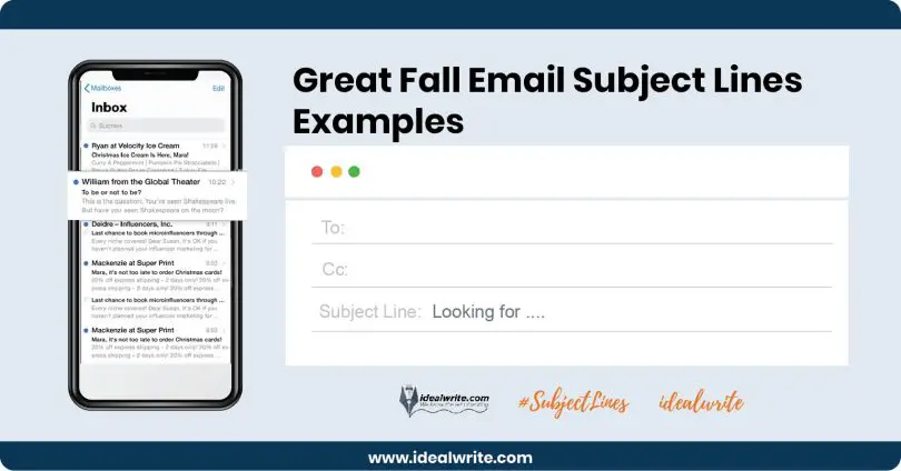 Fall Email Subject Lines