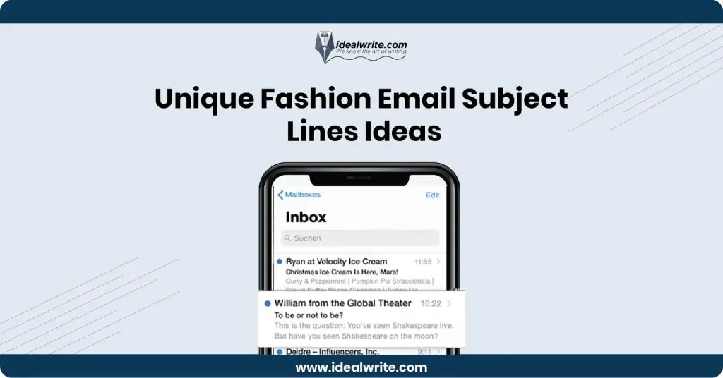 Fashion Email Subject Lines Ideas