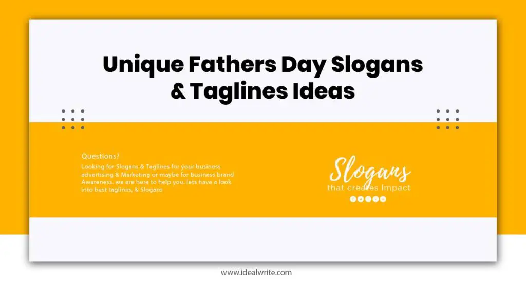 Fathers Day Slogans ideas