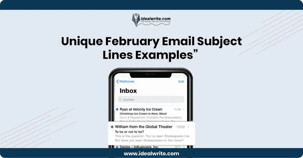 February Subject Lines Examples