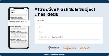 Flash Sale Subject Lines