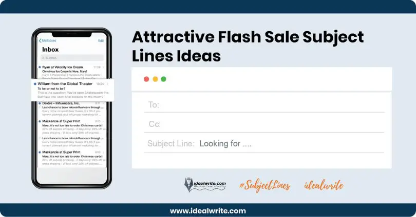 Flash Sale Subject Lines