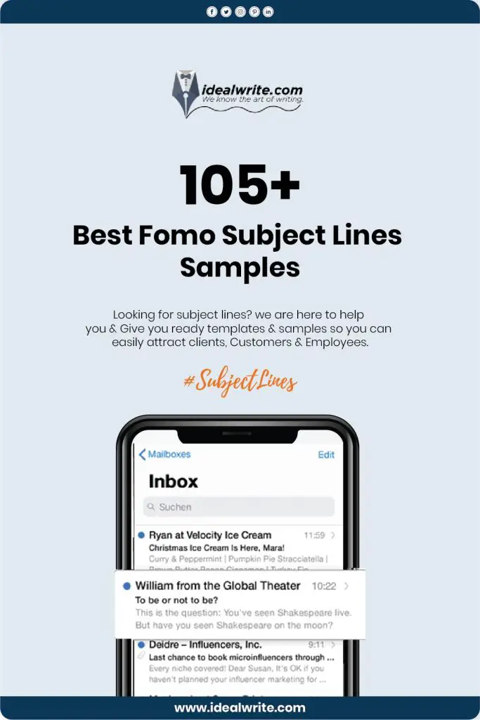 Fomo Subject Lines Examples