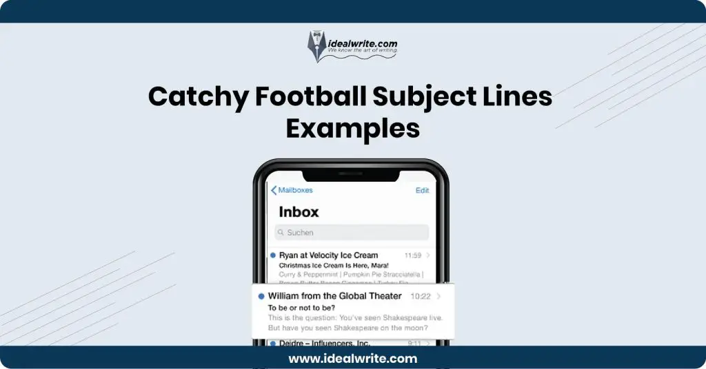 Football subject lines Examples