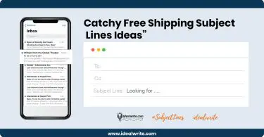 Free Shipping Subject Lines