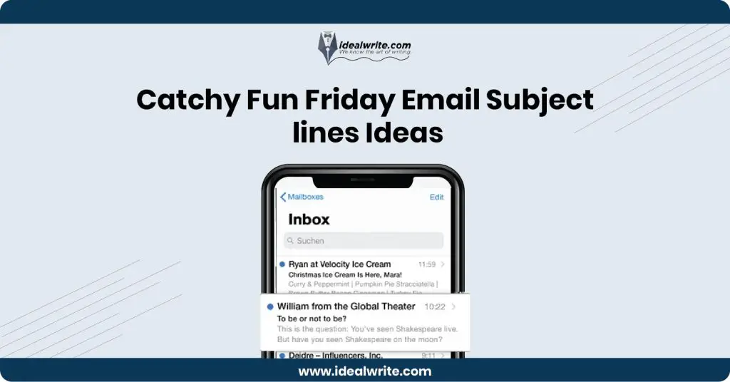 Fun Friday Email Subject lines Examples