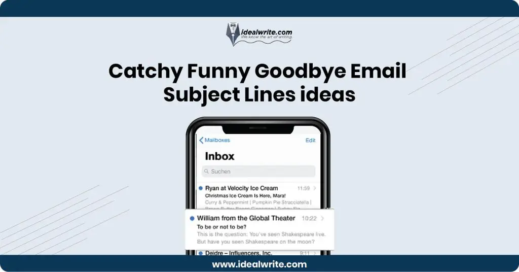 111+ Catchy Funny Goodbye Email Subject Lines ideas