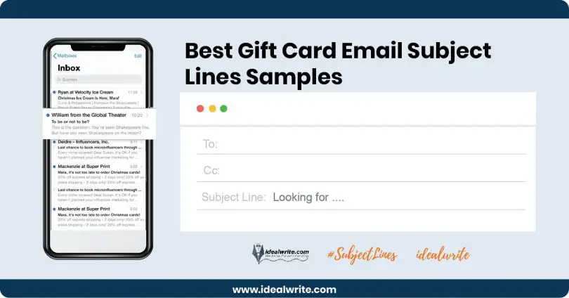 Gift Card Email Subject Lines