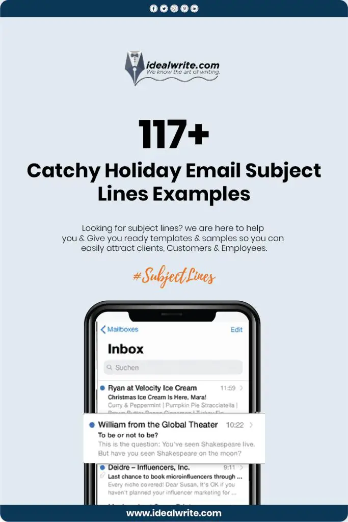 Happy Holidays Email Subject Line