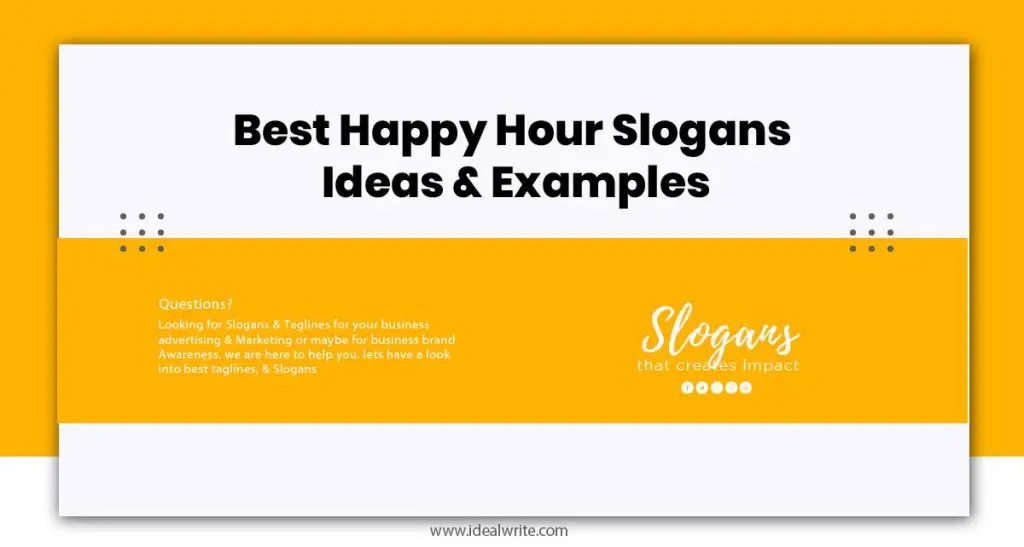 Happy Hour Slogans Ideas