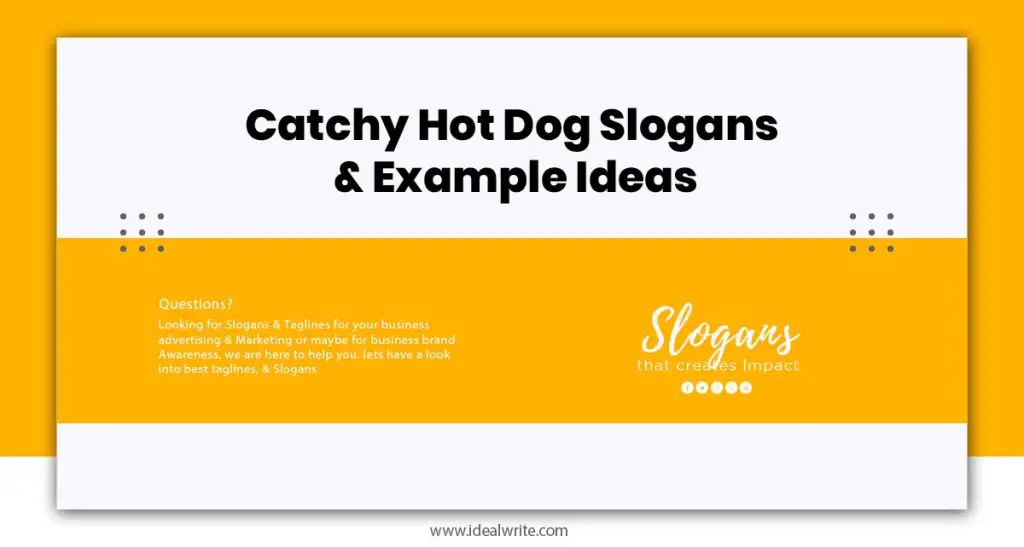 Hot Dog Stand Slogans
