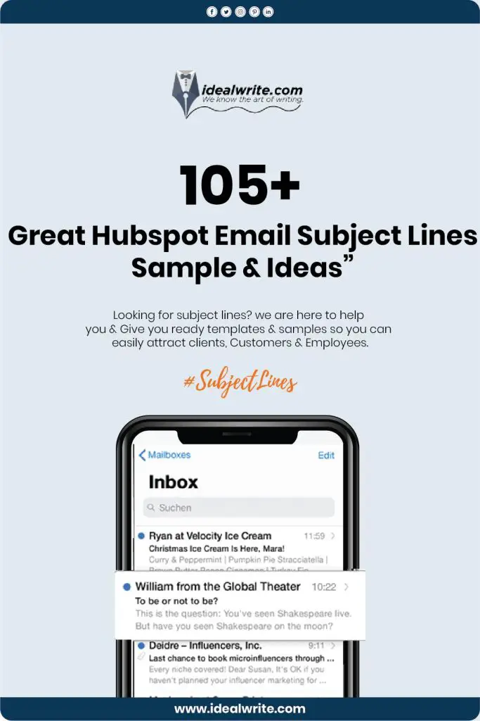 Hubspot Email Subject Lines Titles