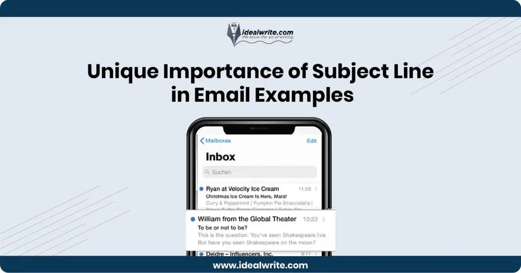 Important Email Subject Line Examples
