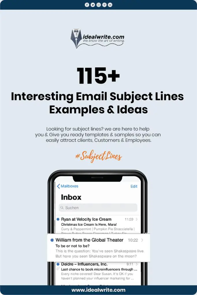 Interesting Email Subject Lines Ideas