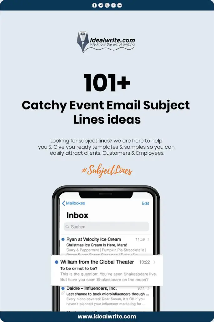 Invitation Email Subject Line