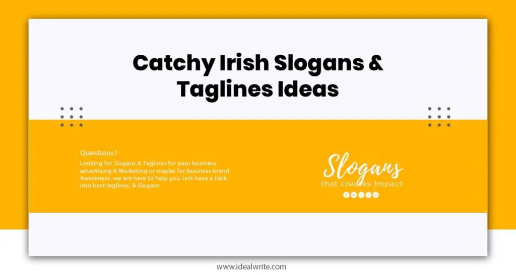 Irish Slogans Examples
