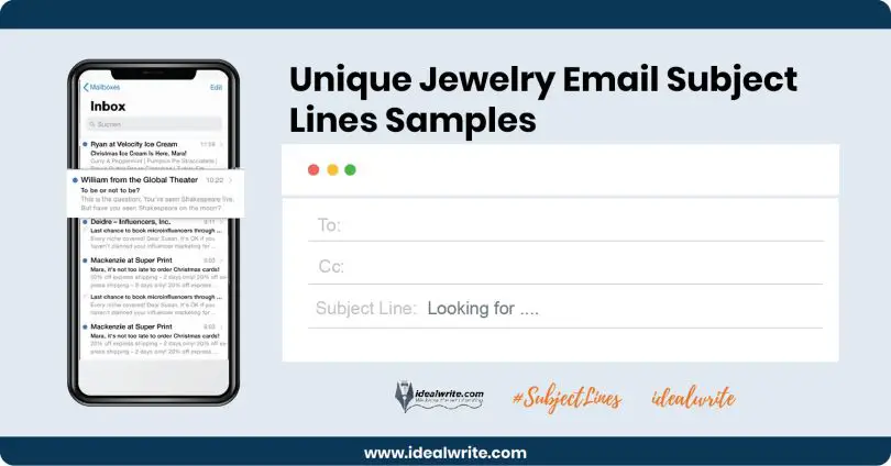 Jewelry Email Subject Lines