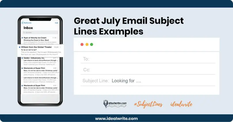 July Email Subject Lines
