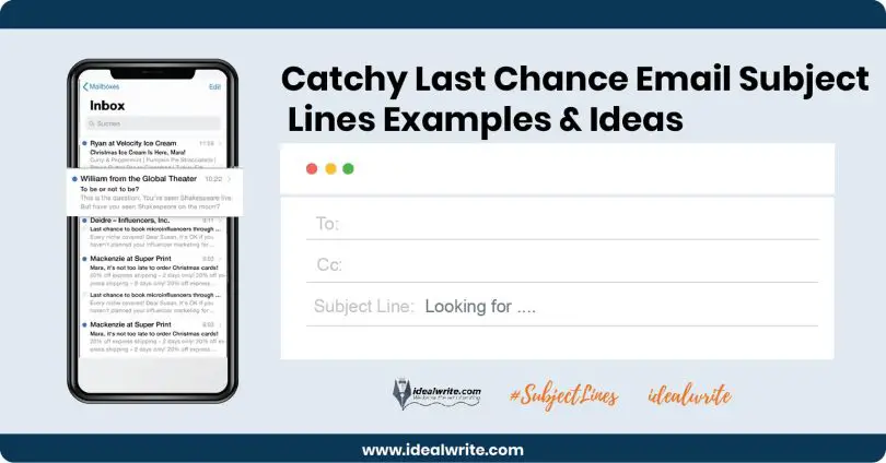 Last Chance Email Subject Lines