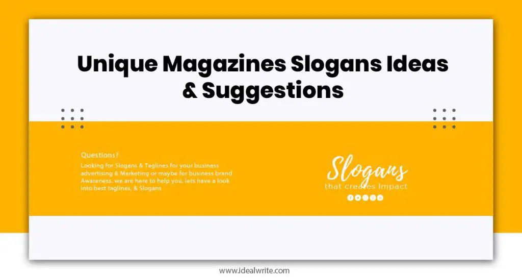 Magazines Slogans Examples