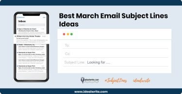 March Email Subject Lines