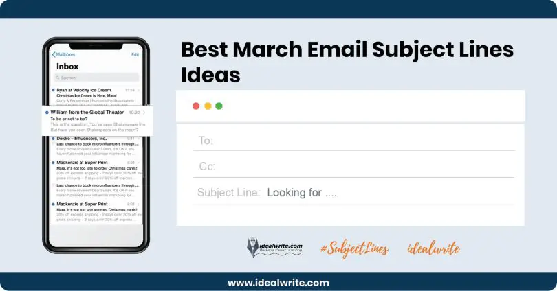 March Email Subject Lines