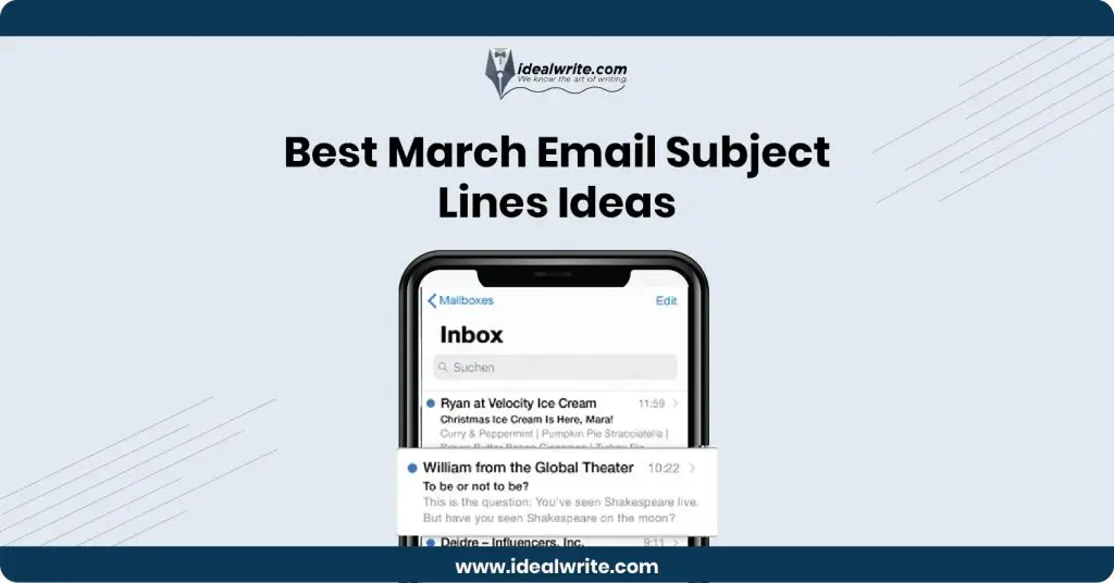 March Subject Lines Examples