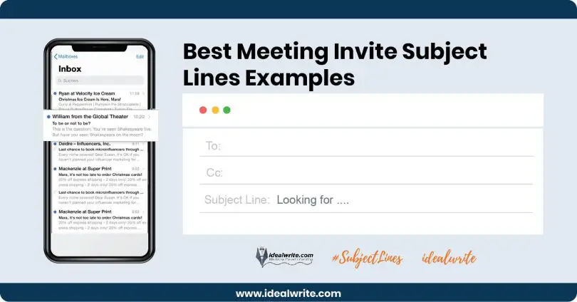 Meeting Invite Subject Lines Examples