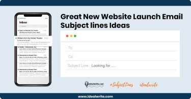 New Website Launch Email Subject lines