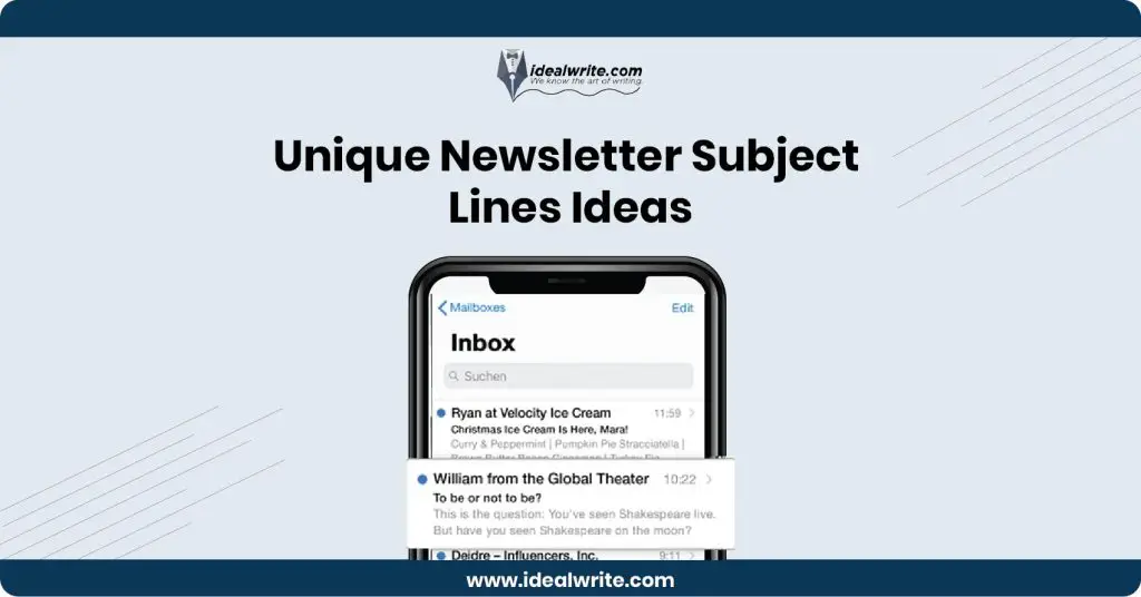 Newsletter Email Subject Lines