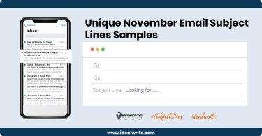 November Email Subject Lines