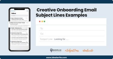 Onboarding Email Subject Lines