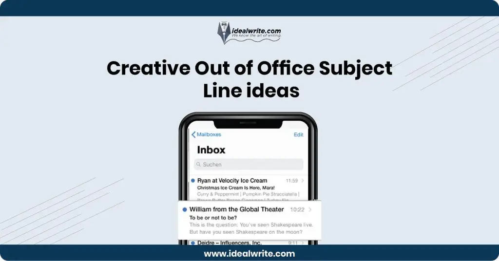 Out of Office Email Subject Line Examples