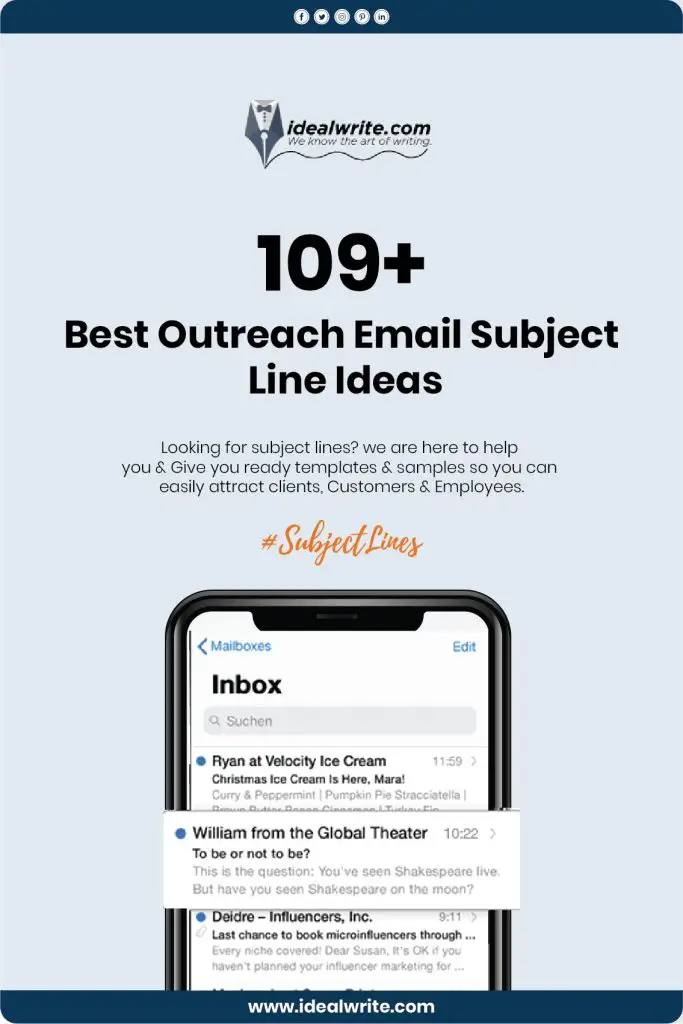 Outreach Email Subject Line Examples