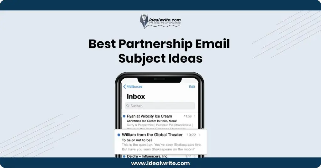 Partnership Email subject lines