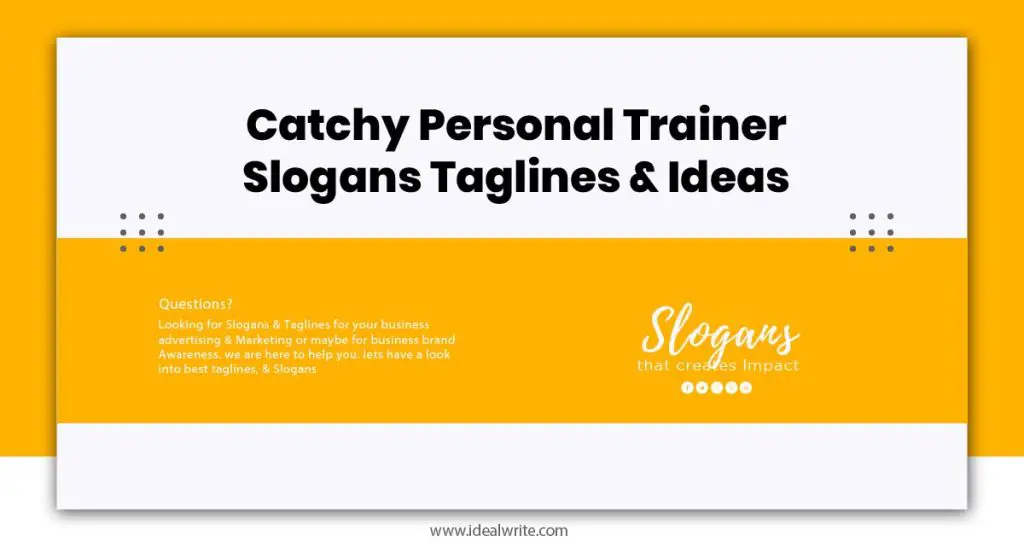 Personal Training slogans Ideas