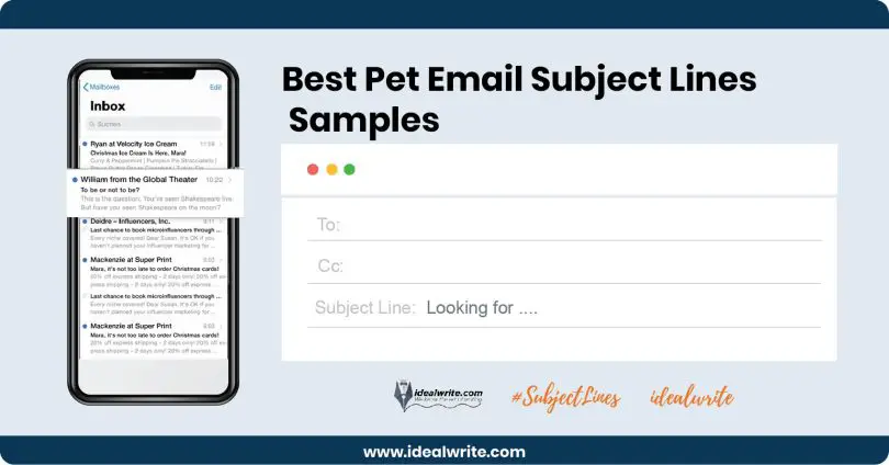 Pet Email Subject Lines