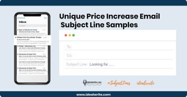 Price Increase Email Subject Line