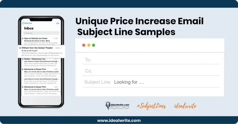 Price Increase Email Subject Line