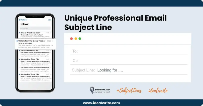 Professional Email Subject Line Examples