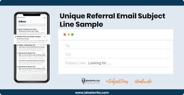 Referral Email Subject Line