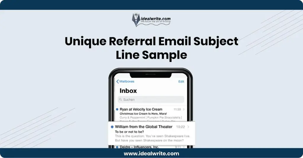 Referral Email Subject Line Examples