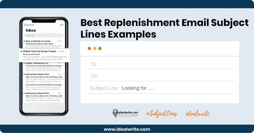Replenishment Email Subject Lines