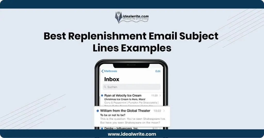 Replenishment Email Subject Lines Titles